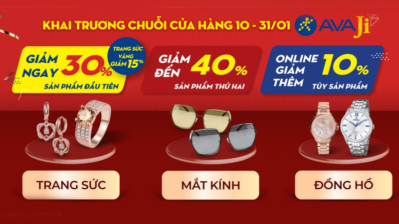 Mừng khai trương chuỗi AvaJi khuyến m&atilde;i sốc